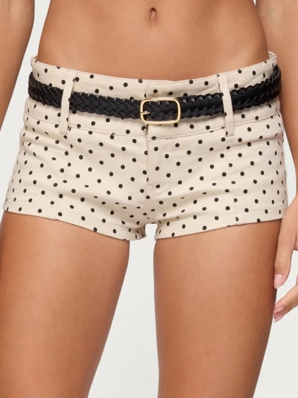 Edikted Polka Dot Cream Women's Shorts
